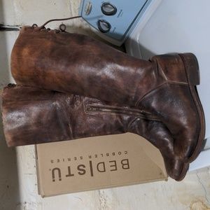 Bed Stu 9 Manchester Tall Boots Teak Rustic wash